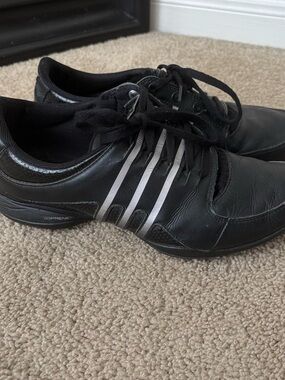 adidas Women's Black Sneakers with Silver Stripes